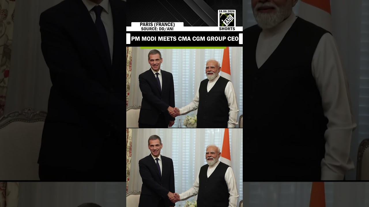 PM Modi meets CMA CGM Group Chairman & CEO Rodolphe Saad&eacute; in Paris