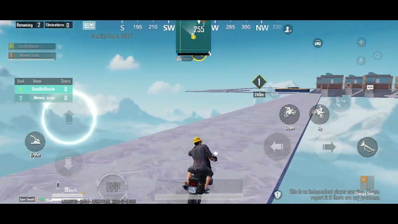 Bike racing parkour with raman