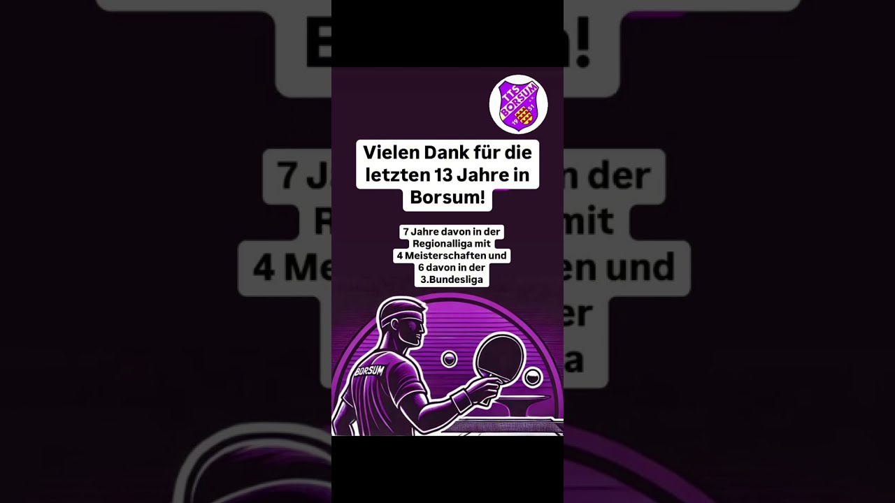 Abschiedsspiel nach 13 Jahren TTS Borsum! 3.Bundesliga: Patrick Landsvogt vs Nils Hohmeier