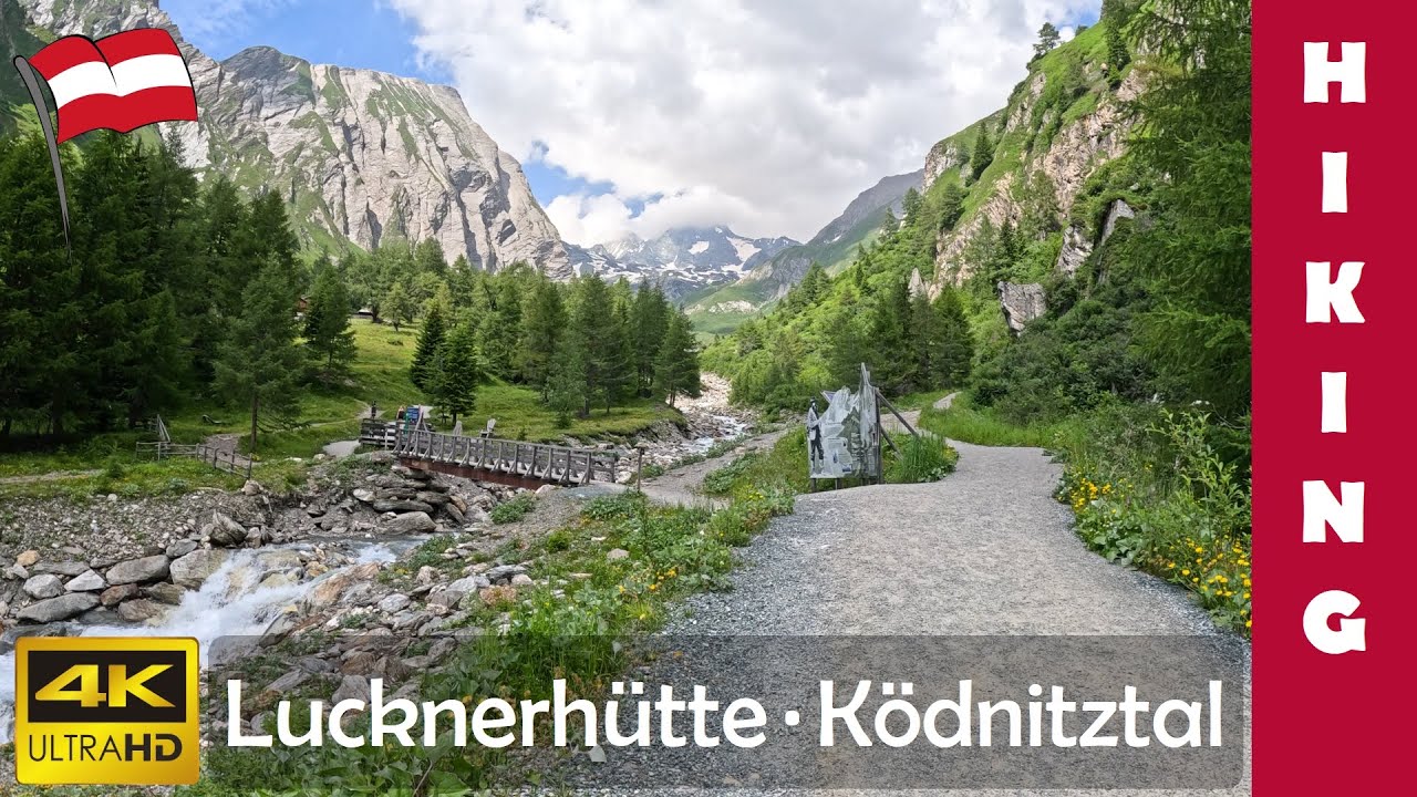 Hiking to Lucknerhütte in Hohe Tauern National Park, Austrian Alps (4K 60fps)