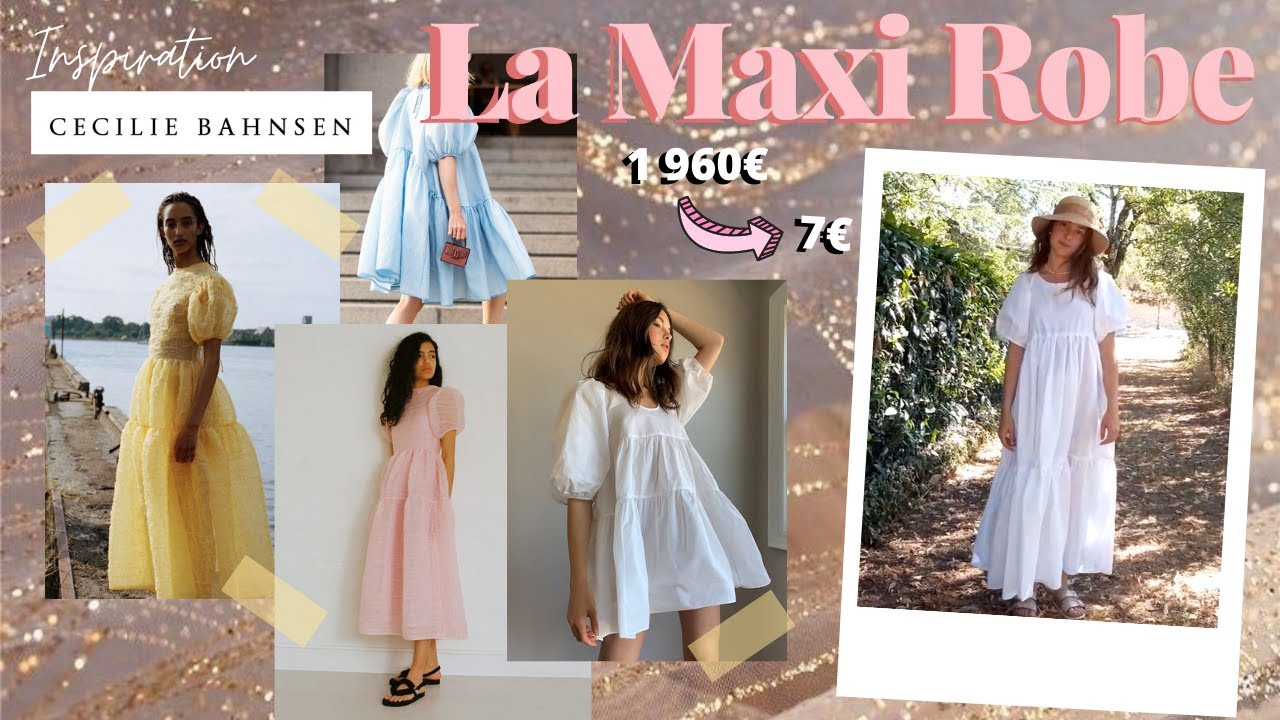 COMMENT COUDRE UNE ROBE LONGUE À VOLANTS MANCHES BOUFFANTES [ CECILIE BAHNSEN ] II Marion Louisa
