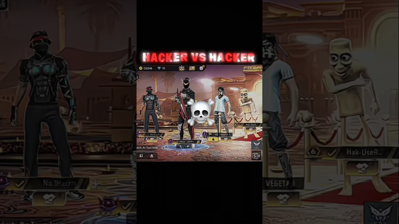 Team Vg Guild Test💀 Hacker Vs Hacker🔥🤯 #shorts #freefire #trending