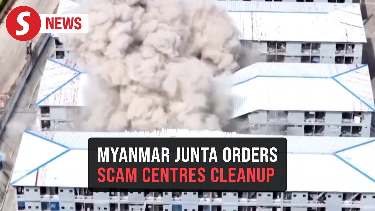 Buildings demolished, hundreds nabbed as Myanmar junta cracks down on scam centres