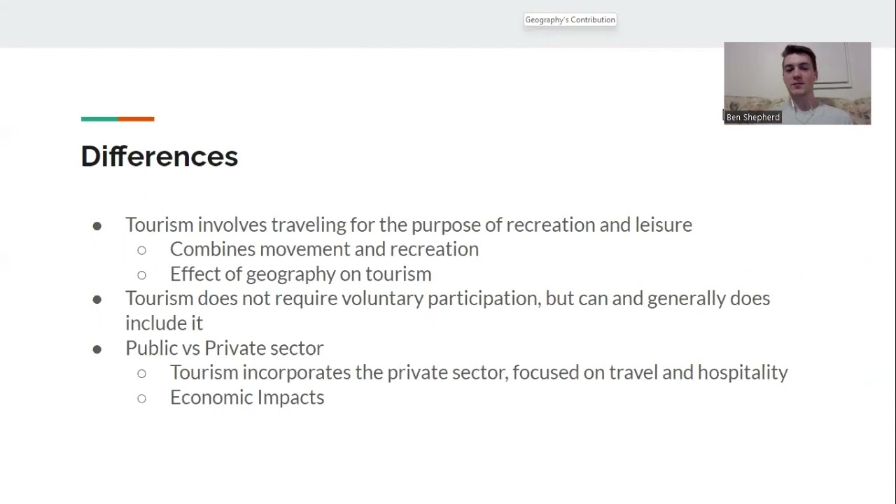 Differences Between Recreation and Tourism