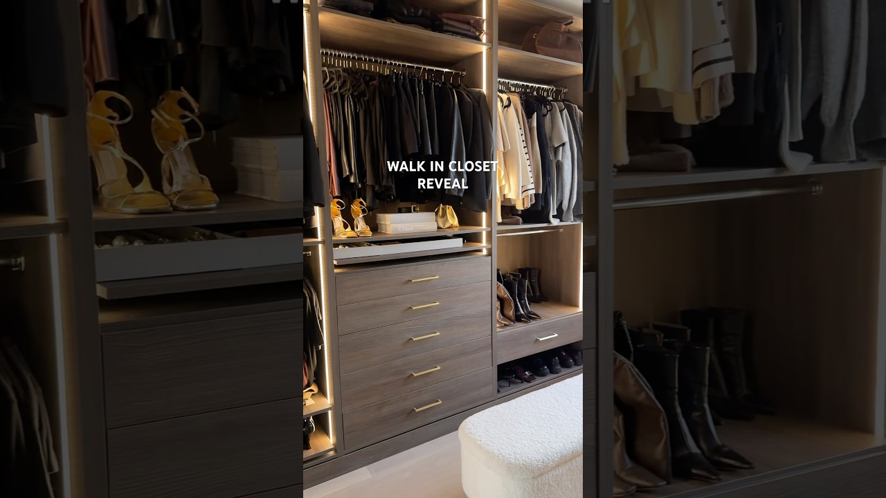 My dream walk-in closet #closettour #wardrobe