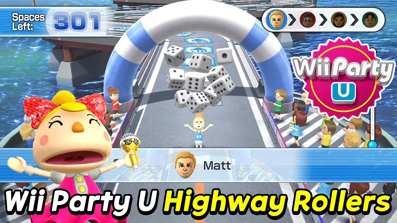Wii Party U Highway Rollers Gameplay | BMatt Vs Skip Vs Hyun-woo Vs Xixi | Expert com