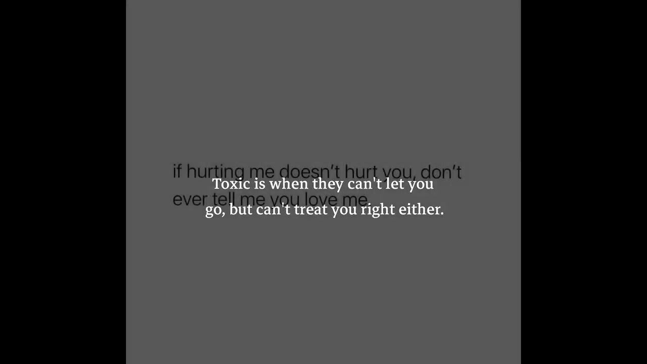 Pov: you‘re in a toxic relationship and you‘re sick of it / a playlist