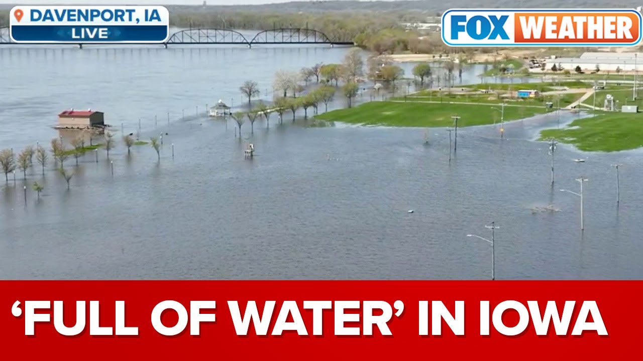 'Full Of Water': Drone Video Shows Extent Of Flooding From Rising MS River In Quad Cities