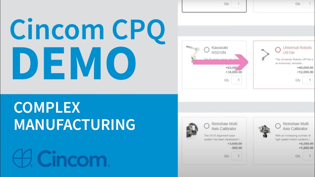 Cincom CPQ Demo: Configure, Price, and Quote a CNC Machine for Complex Manufacturing