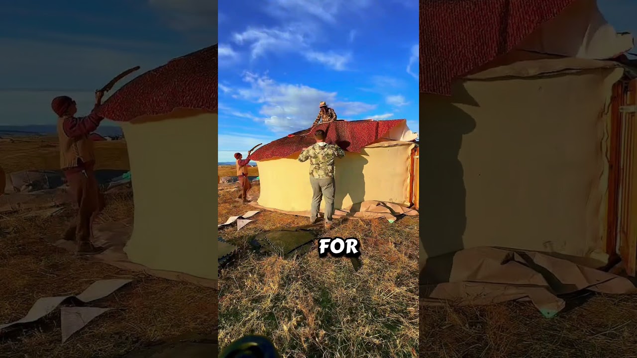 Setting up a Mongolian Yurt