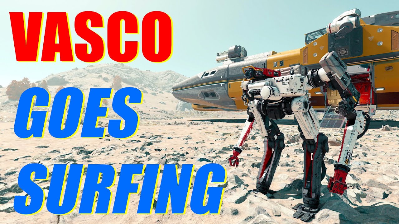 Starfield Ships Glitch - Vasco Goes Surfing on a Spaceship (Doesn't End Well)