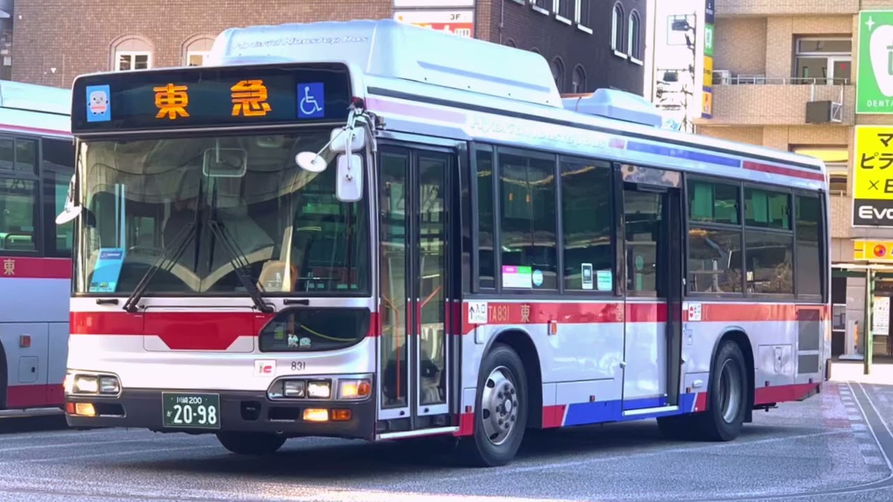 東急バスTA831日野ブルーリボンシティハイブリッド高回転