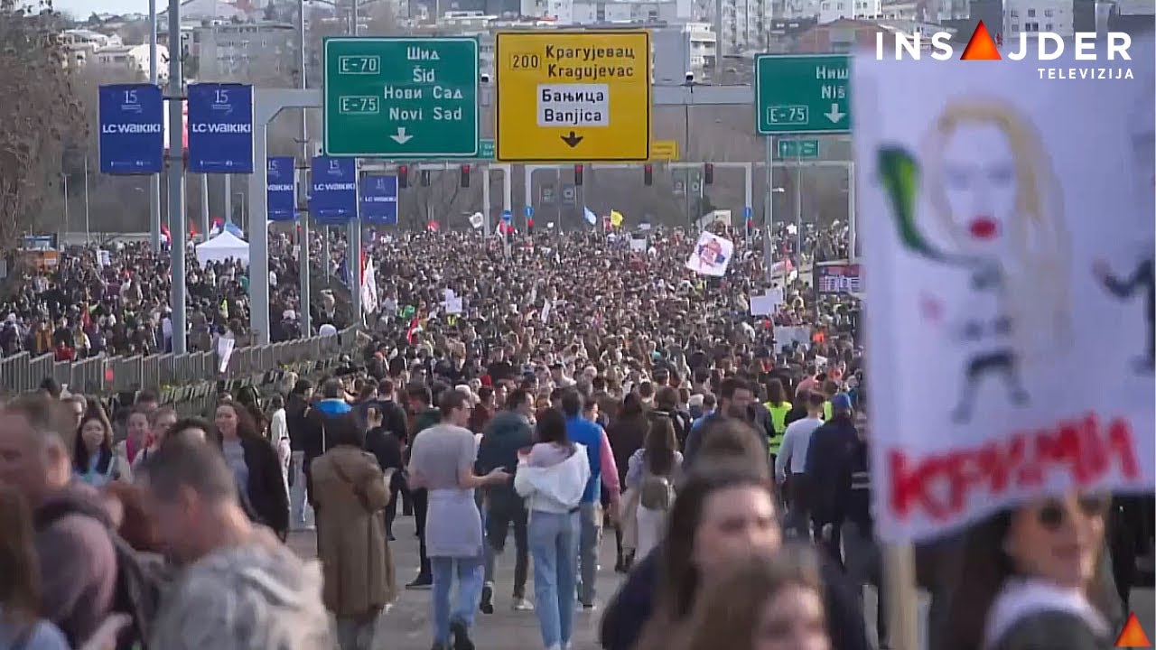 Studenti na dvadesetčetvoročasovnoj blokadi Autokomande, dopratili ih poljoprivrednici i bajkeri