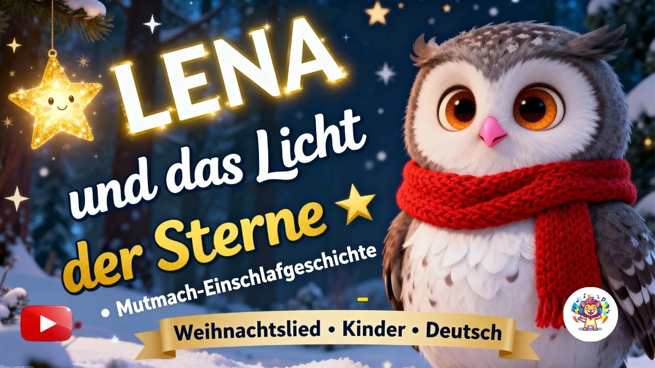 Schlaflied Lena & das Licht der Sterne ⭐ Mutmach-Einschlafgeschichte | Weihnachtslied für Kinder
