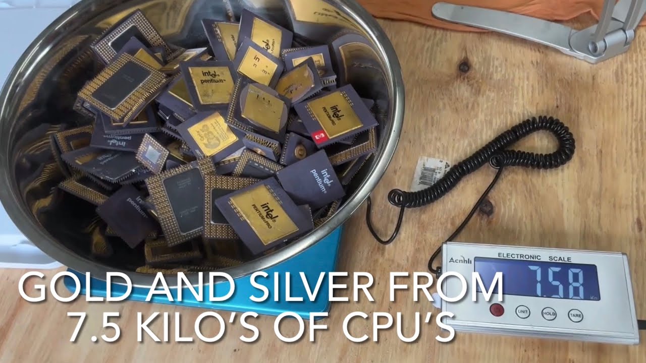 Gold and Silver from 7.5 Kilo’s of CPU’s