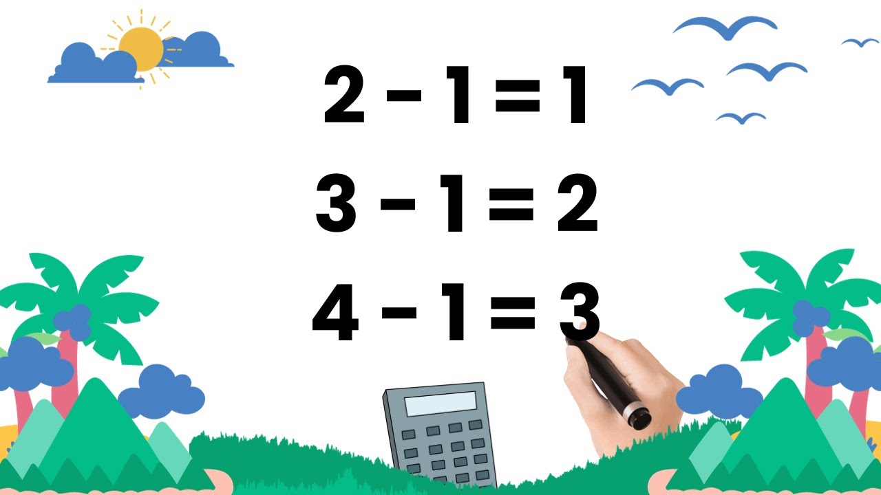 Pengurangan Dua Bilangan Satu Angka | Belajar Matematika Dasar Untuk Anak PAUD TK