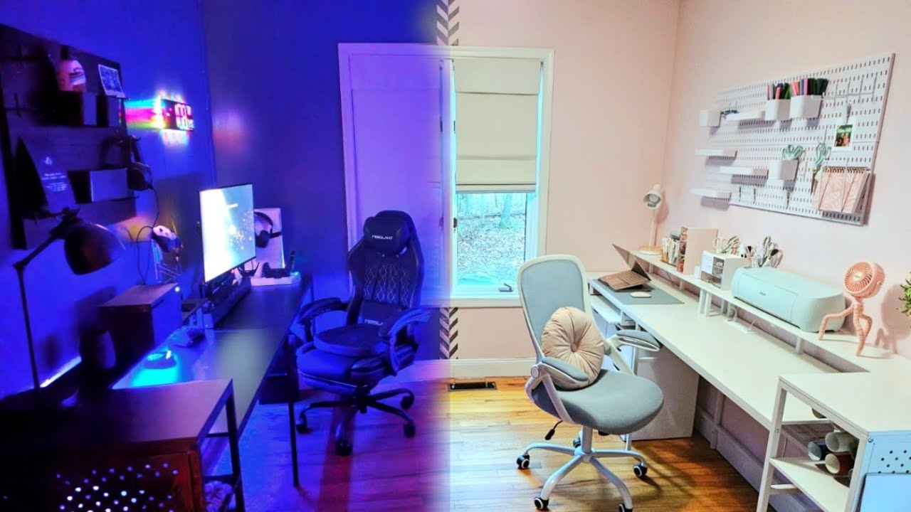 The ULTIMATE His 🖤 & Hers 💗 GAMING/CRAFTROOM
