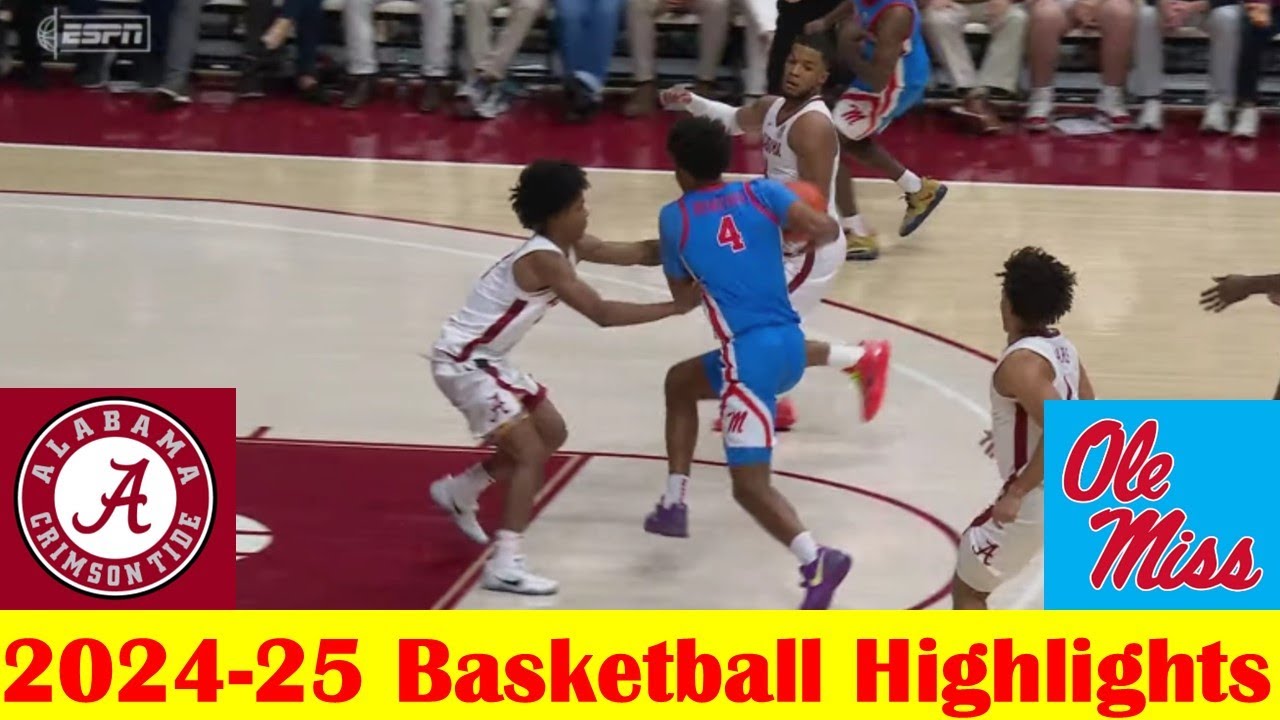 #21 Ole Miss vs #4 Alabama Basketball Game Highlights 1 14 2025