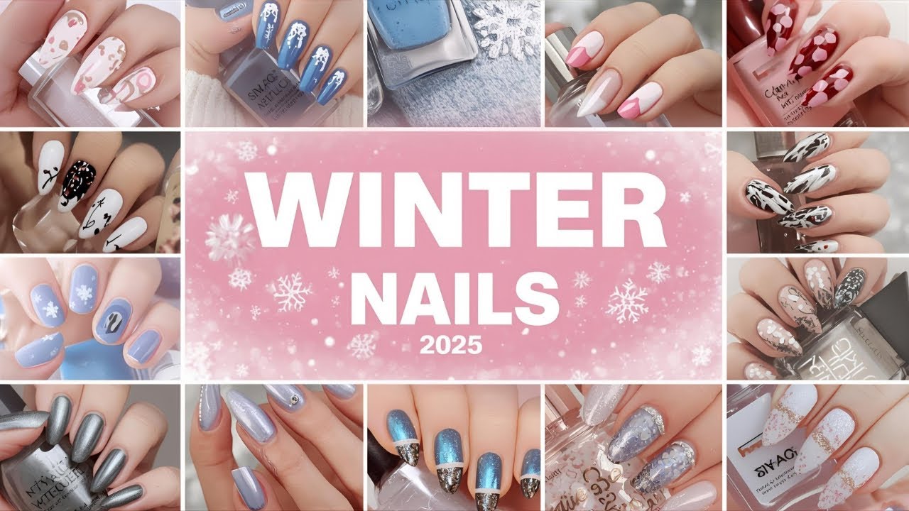 Winter Nails 2025 ❄✨ | 10+ Easy & Aesthetic Winter Nail Art Designs