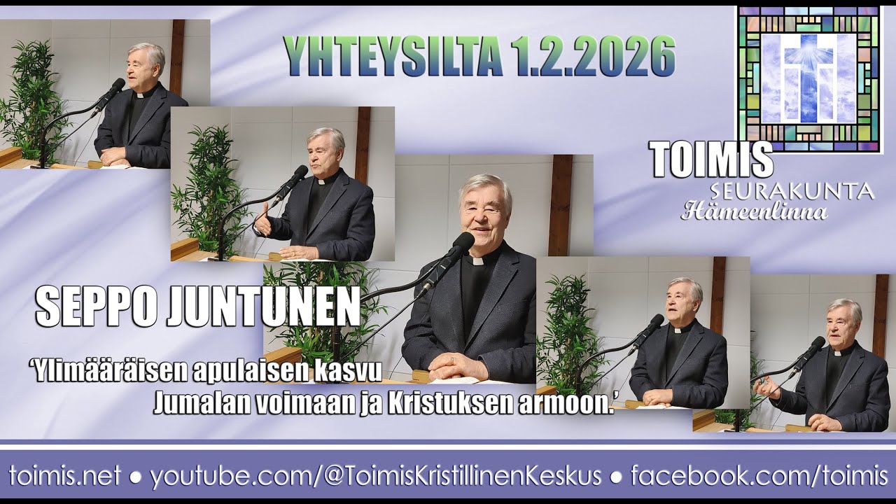 Seppo Juntunen: Ylimääräisen apulaisen kasvu Jumalan voimaan ja Kristuksen armoon. / Toimis 1.2.2026