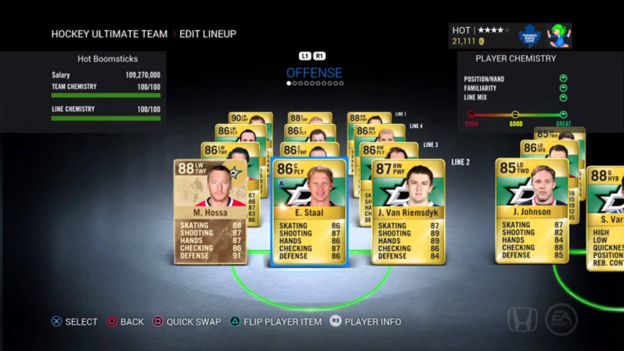 NHL Hockey Ultimate Team 2016