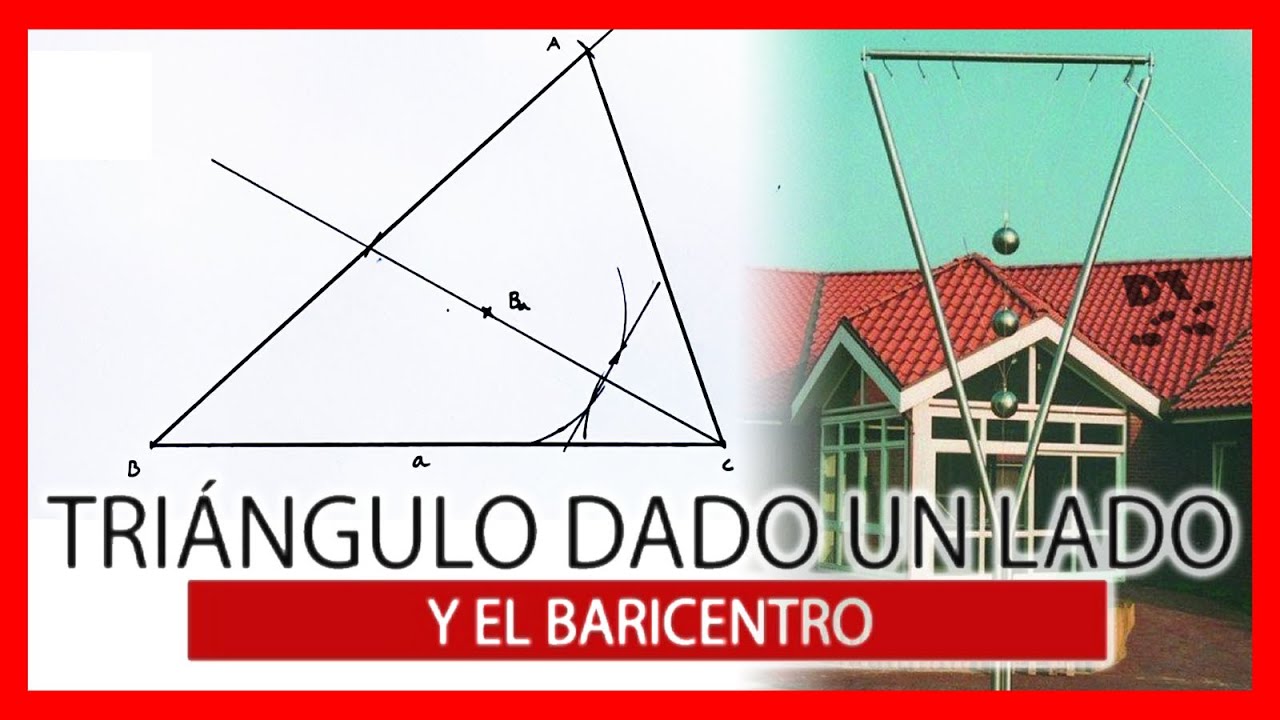 🔥 Triangulo dado un LADO y el BARICENTRO 💎 Construcciones con Medianas y baricentro