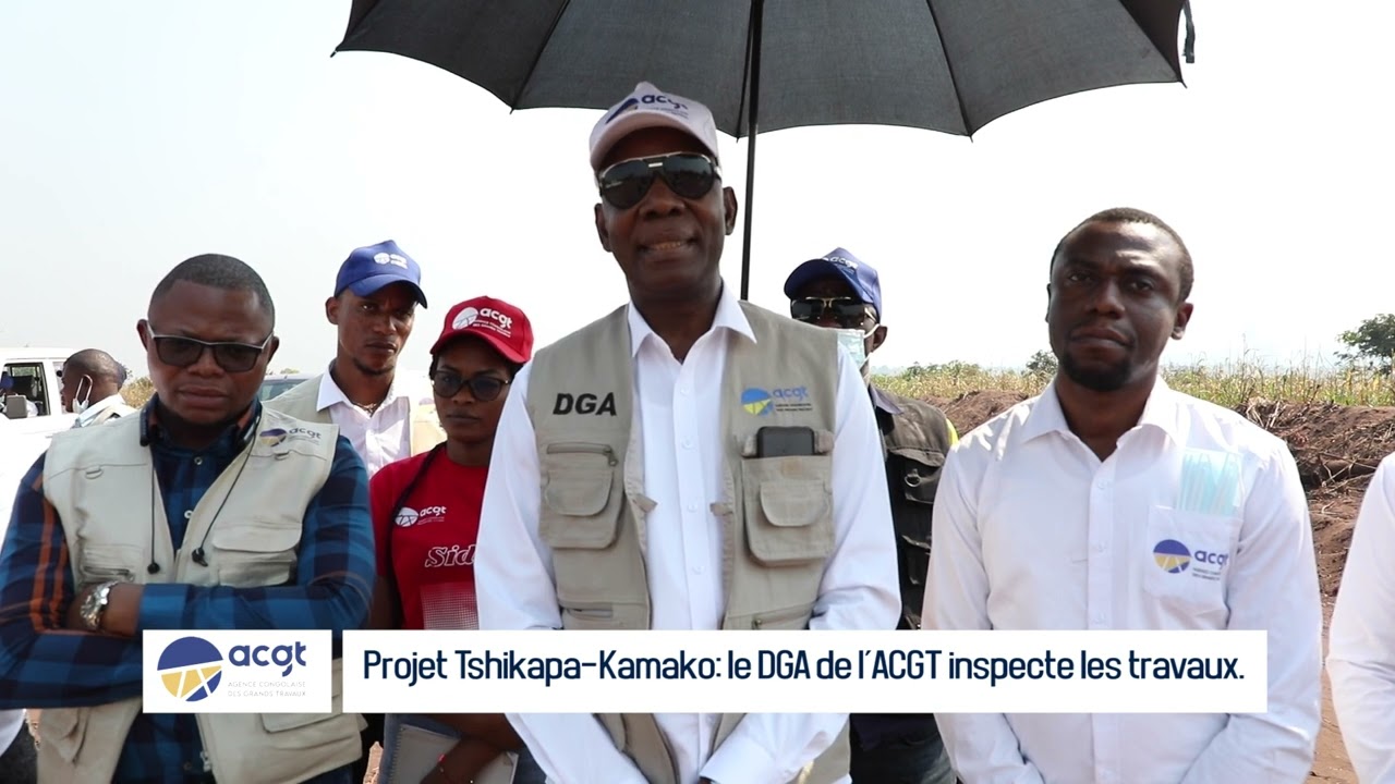 La route Tshikapa-Kamako: le DGA de l´ACGT inspecte les travaux