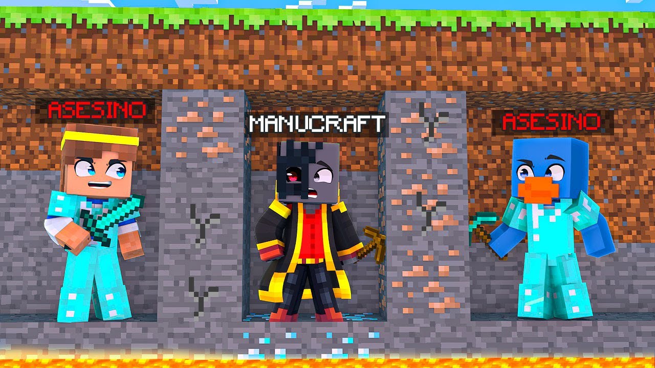 🪓 MINECRAFT SPEEDRUNNER VS 3 CAZADORES 🏹 (CON ITEMS OP)