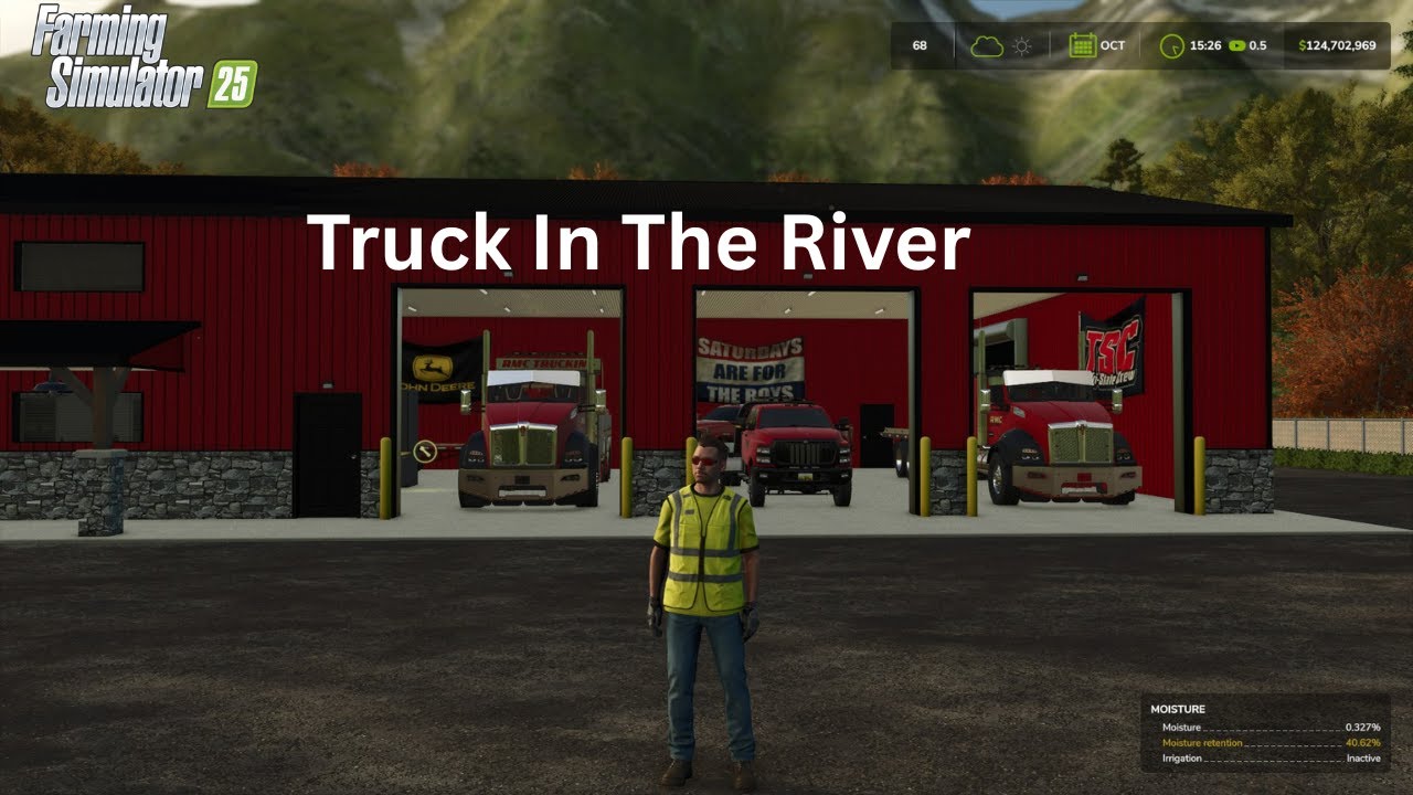 TRUCK RUNS OFF THE ROAD INTO THE RIVER-(Back Roads Roleplay)