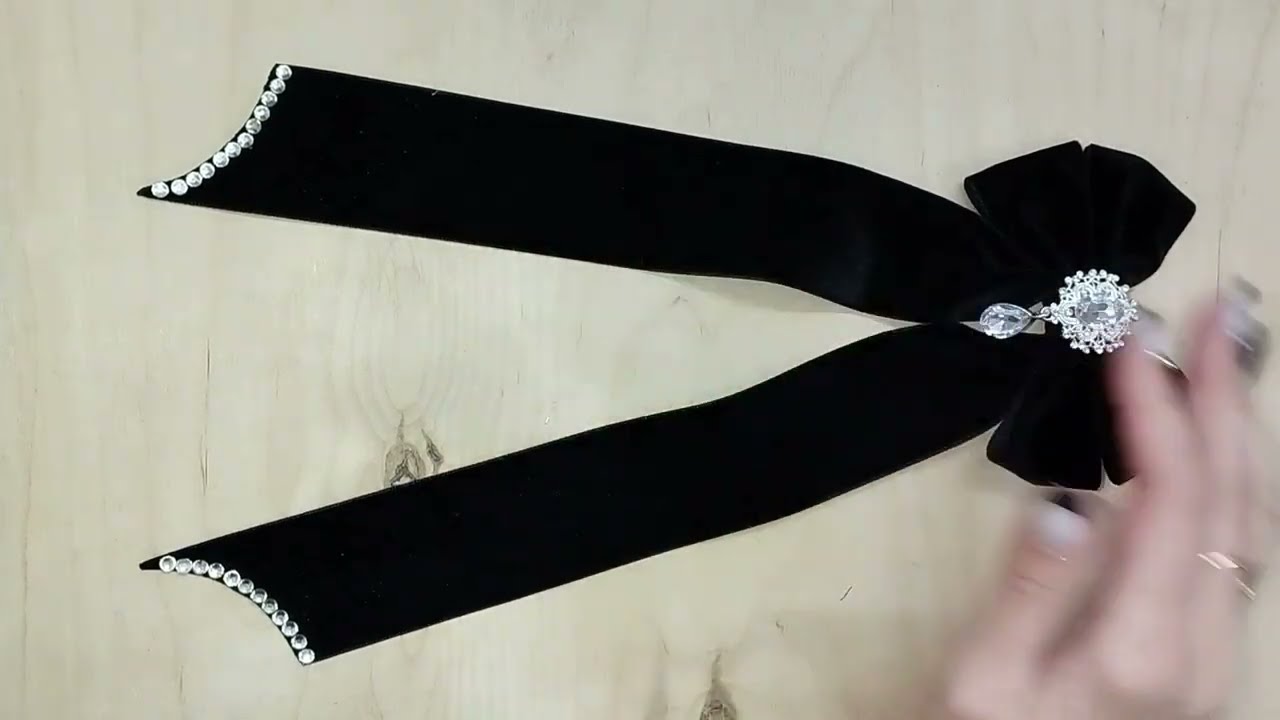 DIY large velvet ribbon bow 4cm!🎀 Большой бант из бархатной ленты 4см своими руками!