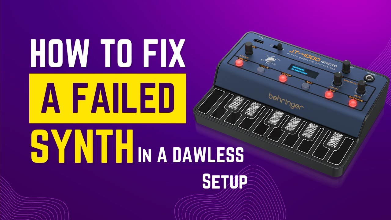 How to use the behringer JT-4000 Micro in a DAWLESS setup