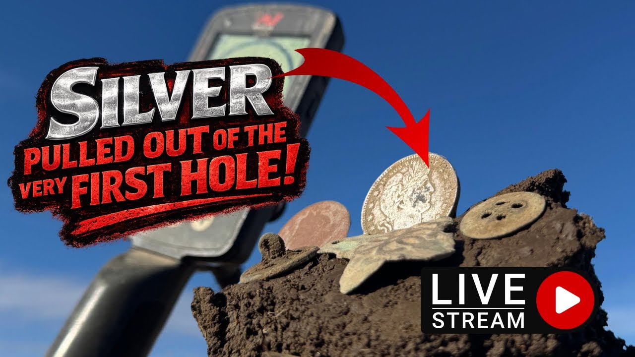 LIVE Metal Detecting Silver Found on the First Dig of the Day!