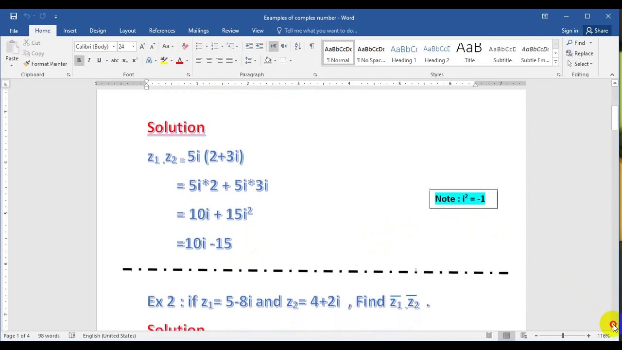 complex example  قسم هندسه تقنيات الحاسوب/م.م صفا احسان /المرحله الثانيه /رياضيات