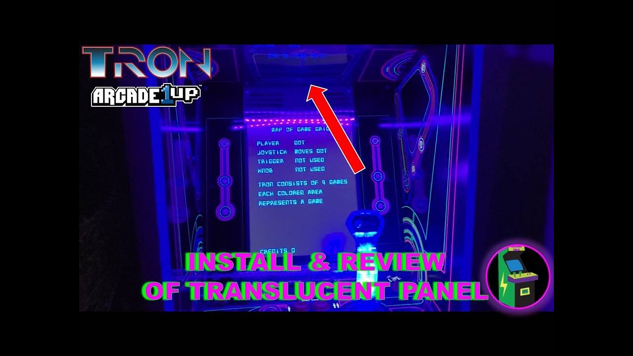 Tron Arcade1Up Cabinet - Installing Translucent Panel!