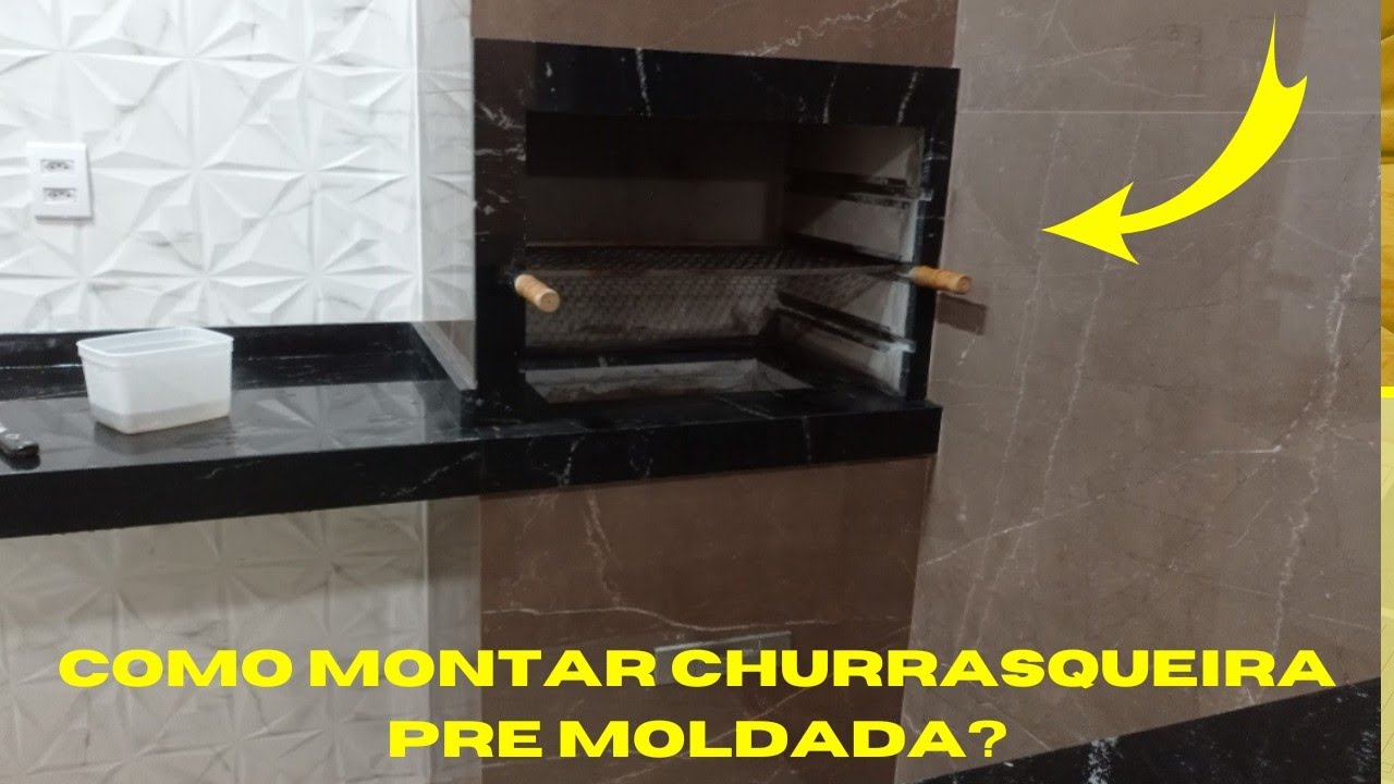como montar churrasqueira pré moldada com argamassa vídeo completo. ASSIM FICA FÁCIL 😀😀