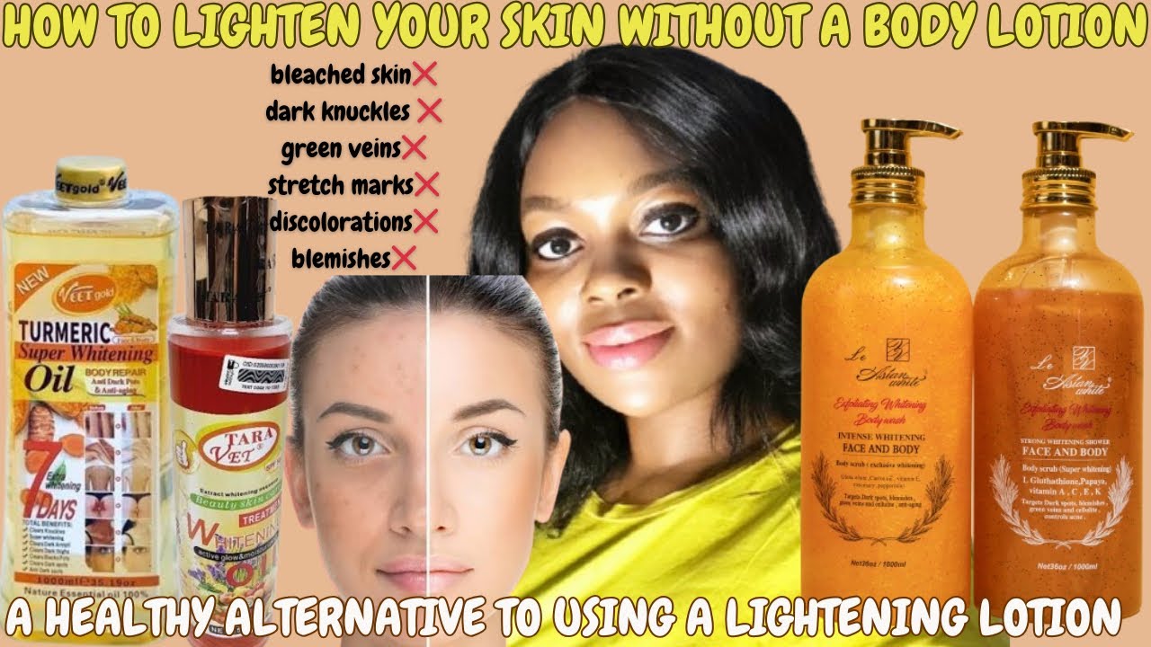 How To Use A Body Oil And Soap For Effective Skin Lightening✨no lotion needed ! get a lighter skin.