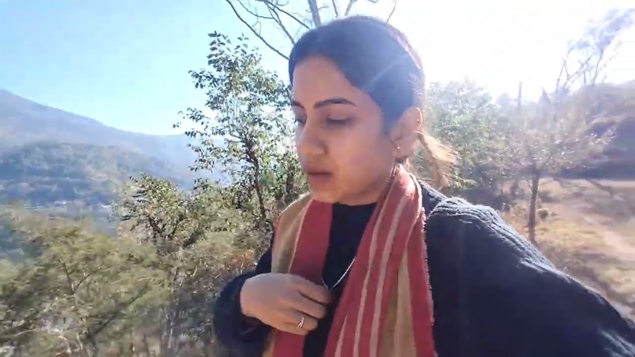 इतने  खतरनाक रास्ते से लकड़ियां लानी पड़ती है😓🤯||Village Life ☺️|Himachal Pradesh #viralvideo #vlog 