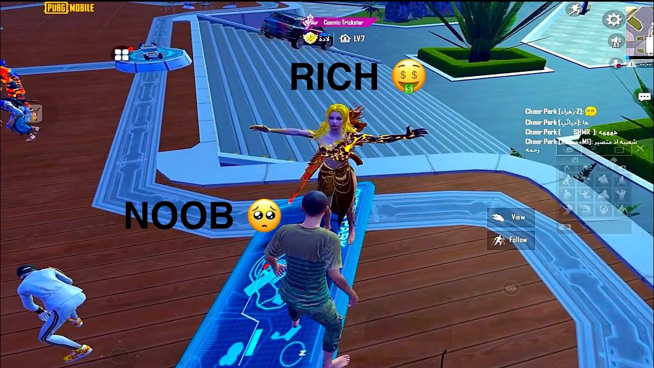 Pubg Mobile Noob Prank в парке веселья 🥵#pubgcheerpark #pubgmobile #noobprank #guccibot