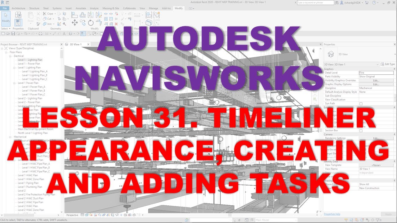 ИЗУЧЕНИЕ NAVISWORKS: УРОК 31. ВНЕШНИЙ ВИД ШКАЛЫ ВРЕМЕНИ, СОЗДАНИЕ И ДОБАВЛЕНИЕ ЗАДАЧ
