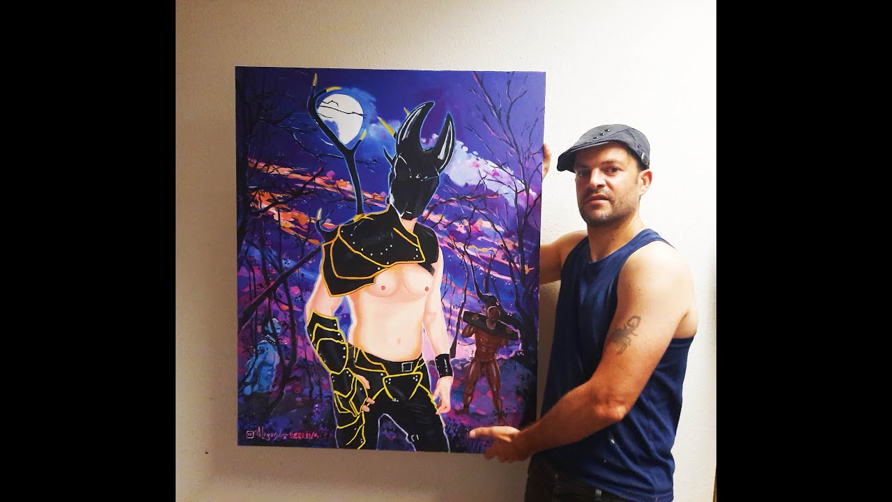 Fetish Berlin - Acrylic Painting - Gay bdsm club