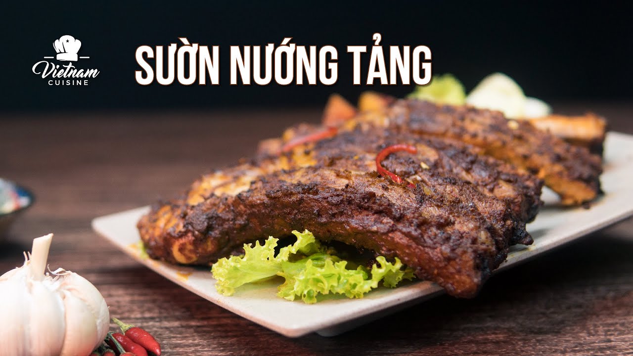 Sườn Nướng Tảng | Grilled Whole Pork Spare Ribs | VietNam Cuisine