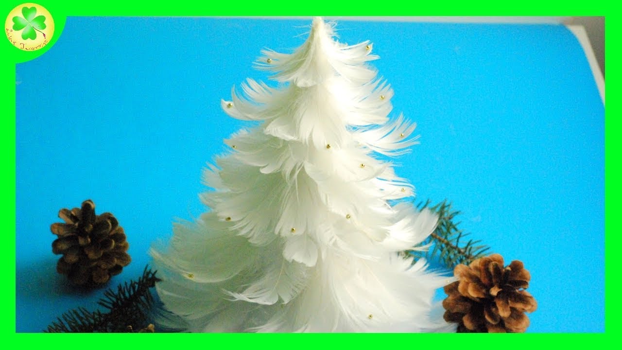 Jak zrobić - Choinka z piór / How to make a Feather Christmas Tree