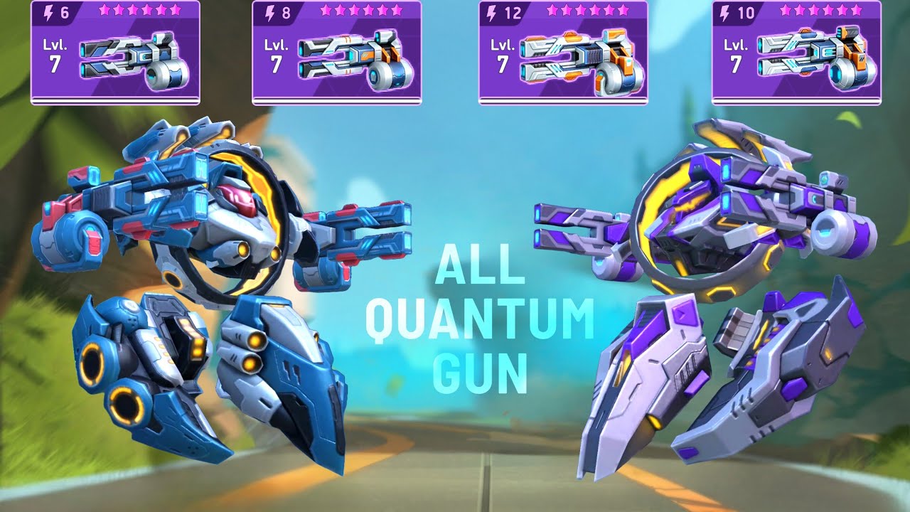 Seeker with All Quantum Gun 6 8 10 12 - Mech Arena