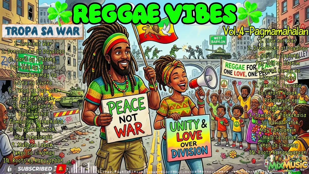 TROPA SA WAR Vol. 4☘️REGGAE VIBES☘️New Chill Relaxing Roots Reggae Rap Music - Pagmamahalan sa War