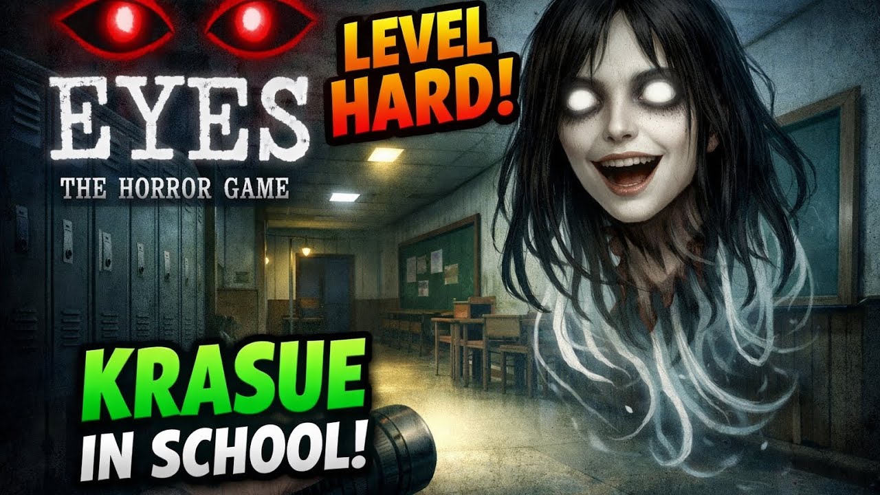 Gameplay z krasue w szkole na trudnym. Eyes the horror game #213.