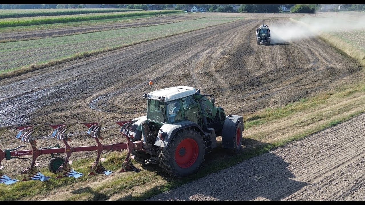 Ciężka orka Fendt 818 Vario + kverneland, naworzenie Fendt 412 Vario + Pichon, dji mini 3 w opałach