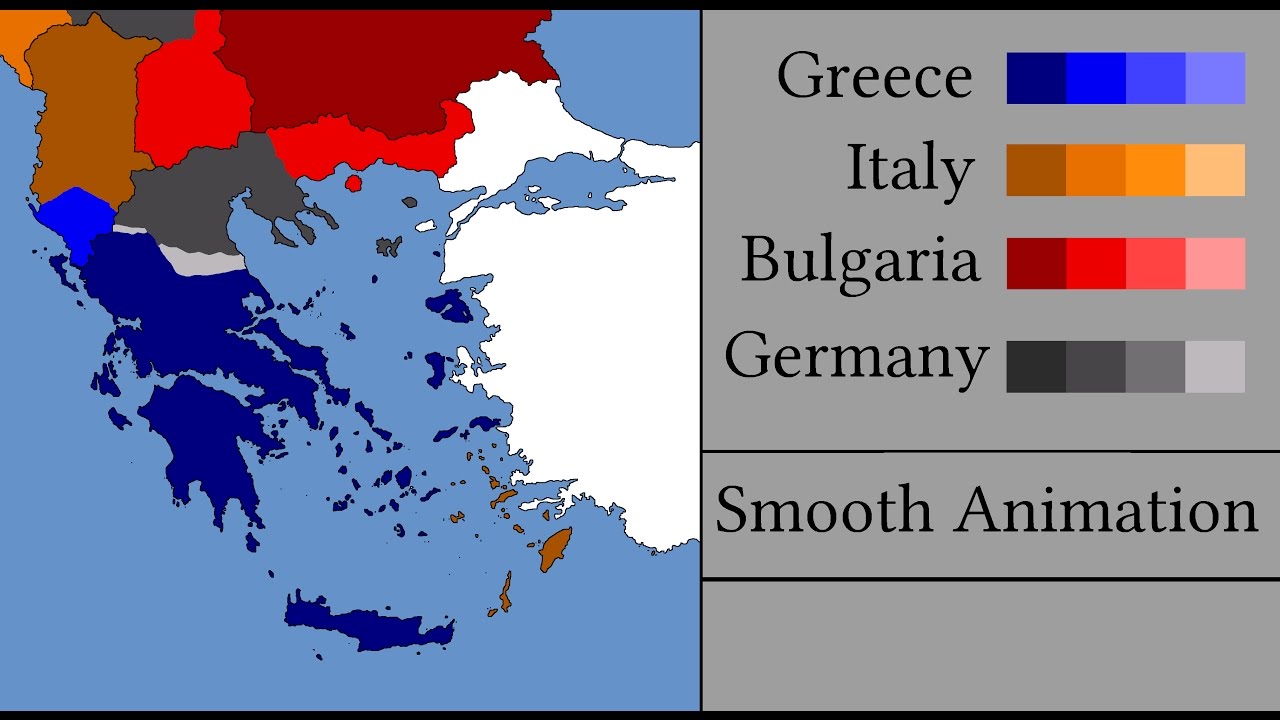 Smooth animation of the Greco-Italian War and the battle of Greece Every Day