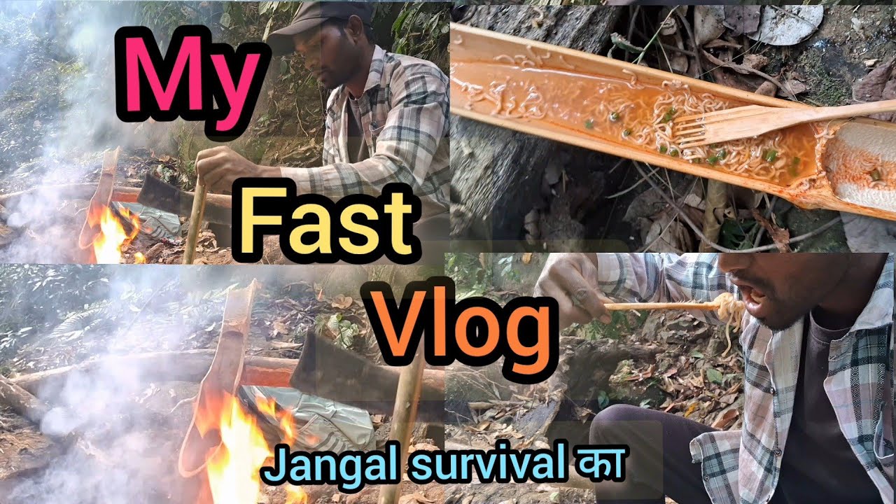 My fast vlog survival//jangal me kooking//#village #vlog #paharpur #survivel.
