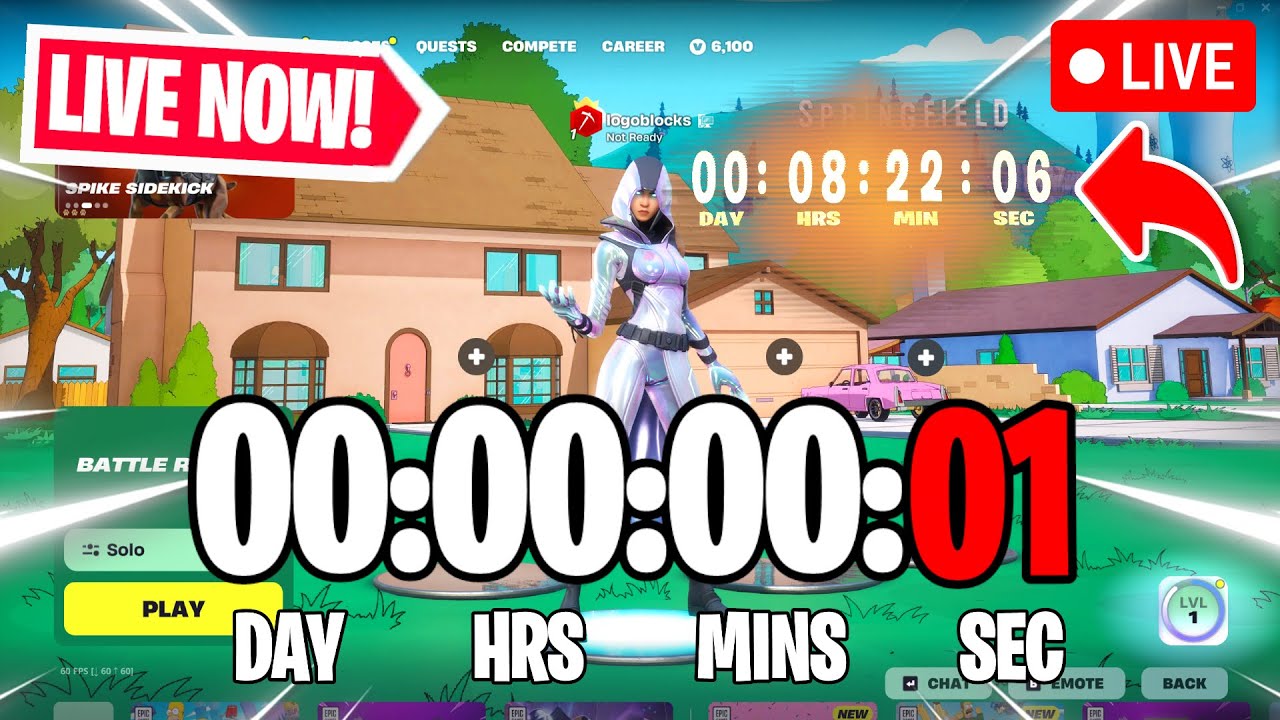FORTNITE EVENT IN-GAME LOBBY COUNTDOWN LIVE🔴 24/7 & Fortnite Chapter 7 Season 2Countdown!