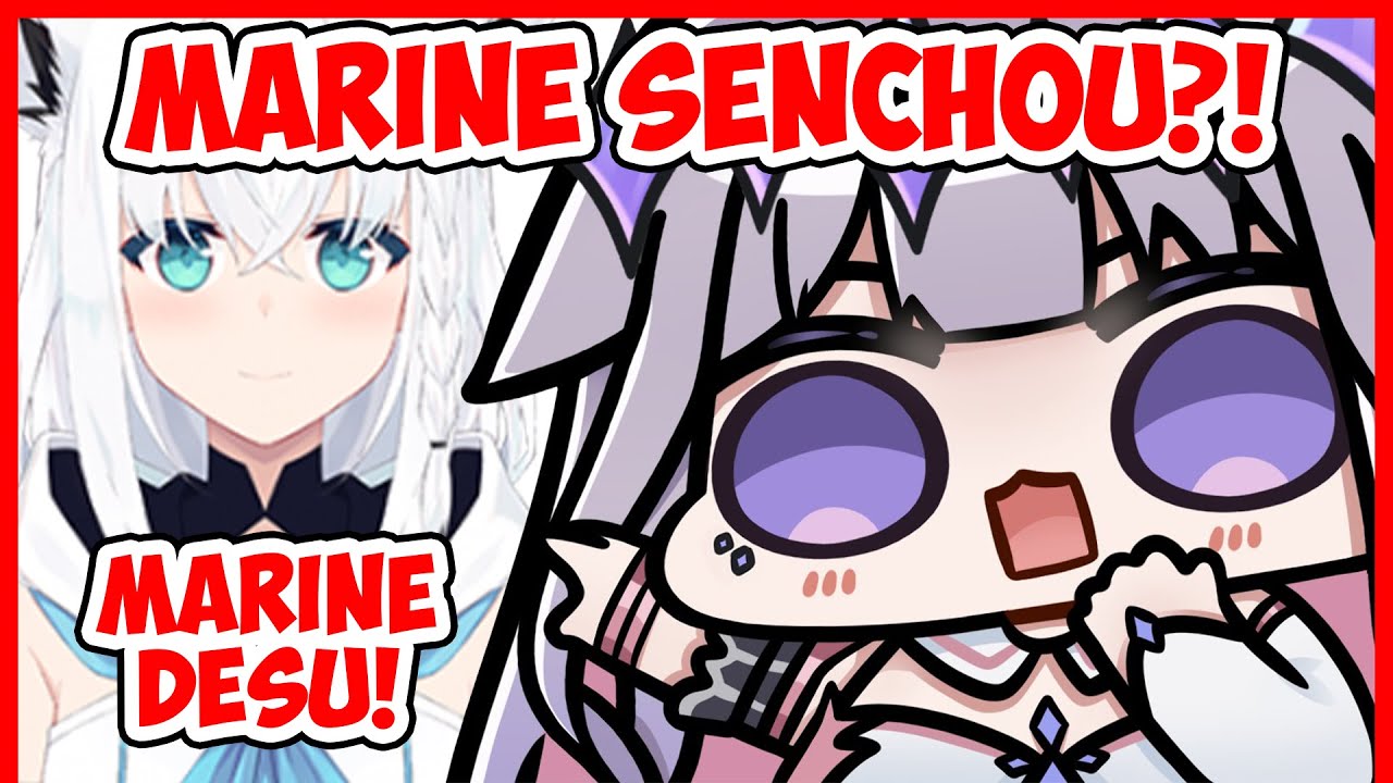 Biboo laughing after seeing Fubuki do Marine impression!